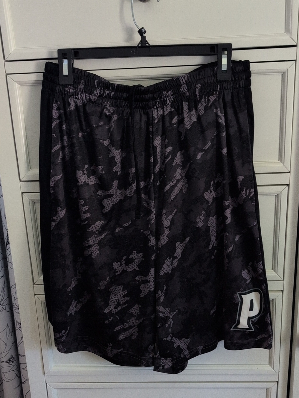 Campus Heritage Black & Gray Camo Athletic Shorts with 'Providence College"